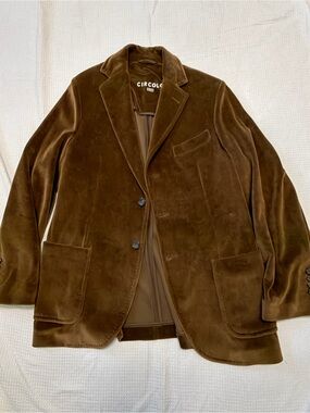 Circolo 1901 made in Italy Men's Brown Velvet Blazer Jacket